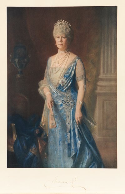クイーン・メアリー、1927～40年頃（カラー・リソ） 作： Arthur Trevethin (after) Nowell