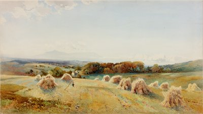 ウィンダミアの丘にて、1909年以前（水彩とガッシュ） 作： Arthur Tucker