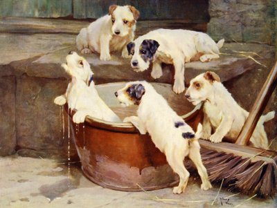 バス勲章-子犬の洗濯 作： Arthur Twidle