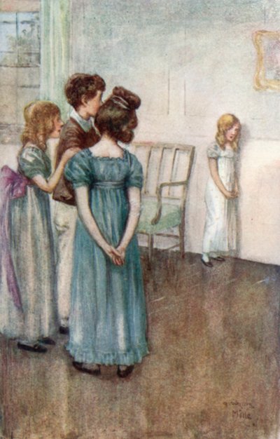 ジェーンオースティンによるノーサンガー修道院のイラスト 作： Arthur Wallis Mills