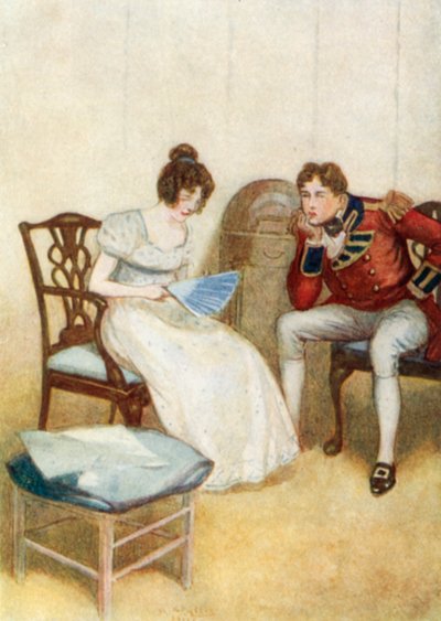 ジェーン・オースティンによるプライドと偏見のイラスト 作： Arthur Wallis Mills