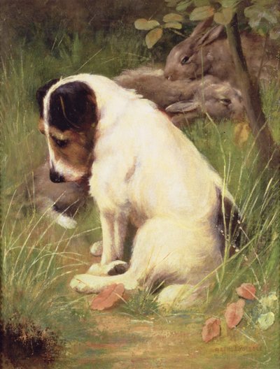厳しい一日の狩猟の後 作： Arthur Wardle