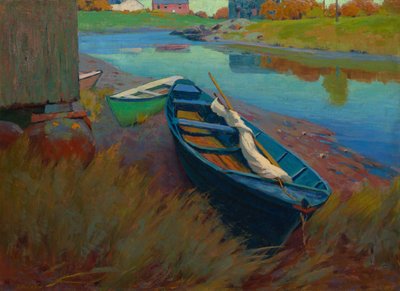 休息中のボート、c。 1895年。 作： Arthur Wesley Dow
