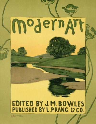 「モダンアート」レビュー誌を宣伝するポスターの複製 作： Arthur Wesley Dow