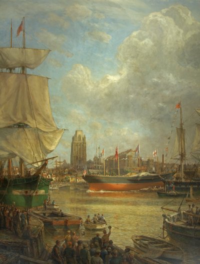 1837年のグレートウエスタンの打ち上げ 作： Arthur Wilde Parsons