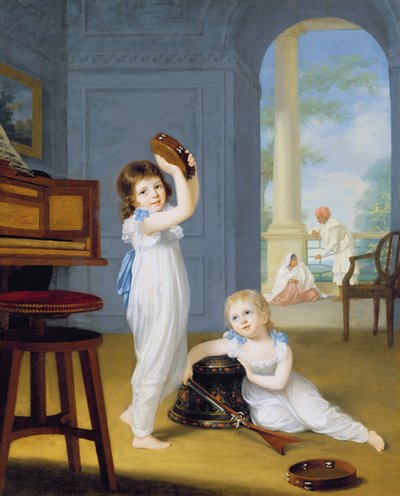エミリーとジョージメイソン、1794-95年頃（キャンバスに油彩） 作： Arthur William Devis