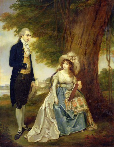 フレイザー夫妻、1785-90年頃（帆布に油彩） 作： Arthur William Devis