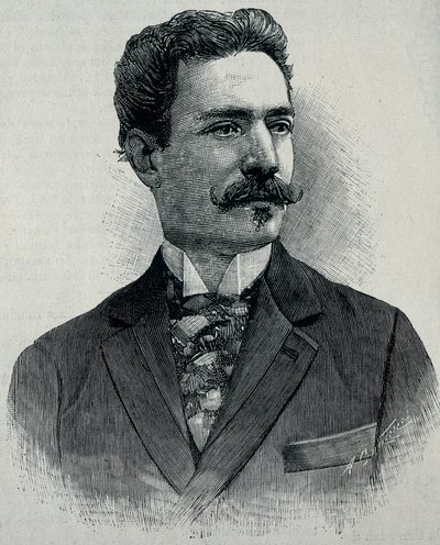 ALBARRAN Y DOMINGEZ, Joaquin (1860 - 1912)。キューバ生まれのスペイン人泌尿器科医。(エングレーヴィング) 作： Artist Unknown