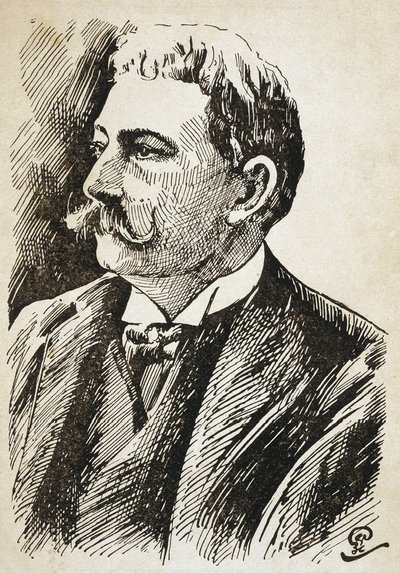 AZEVEDO, Aluisio de (1857-1913)。ブラジル人作家。エングレーヴィング。 作： Artist Unknown
