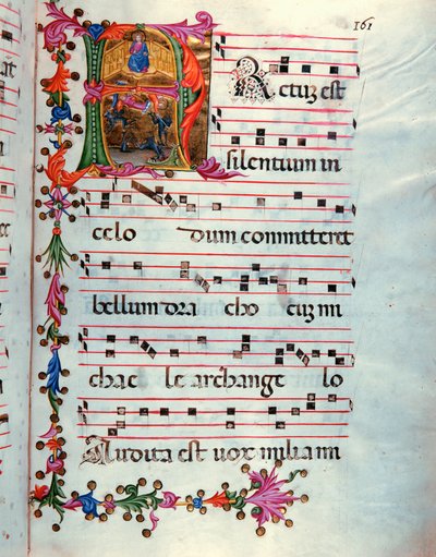 悪魔と戦うキリストの審判と大天使ミカエル 作： Artist Unknown