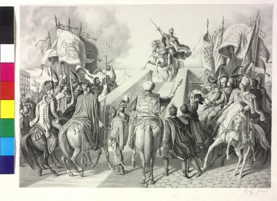 1830年9月28日、ブラチスラヴァでオーストリア王フェルディナント1世がハンガリー王に戴冠。1830年9月 作： Artist Unknown