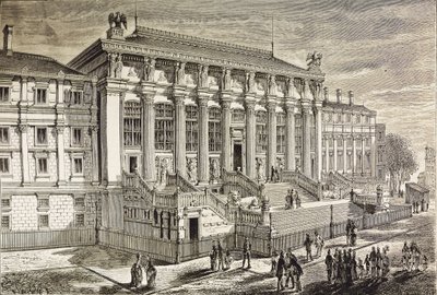 フランスパリ19世紀の裁判所判事 エングレーヴィング 個人蔵 作： Artist Unknown