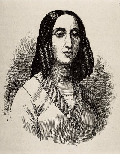 GORRITI, Juana Manuela (1818-1892) アルゼンチンの作家。エングレーヴィング。 作： Artist Unknown