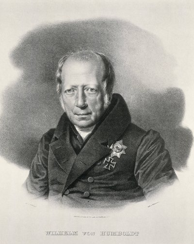 フンボルト、ヴィルヘム・フォン（1767-1835）。ドイツの政治家、哲学者。文献学。 作： Artist Unknown