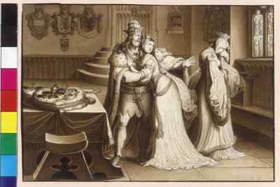 オットーカル2世は妃マーガレットを捨て、クニグンデと結婚した。 作： Artist Unknown