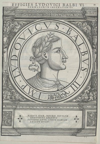 フランス国王ルイ2世（版画） 作： Artist Unknown