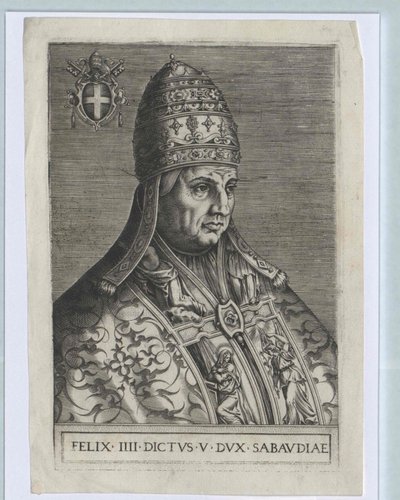 ローマ教皇フェリックス4世（印刷） 作： Artist Unknown