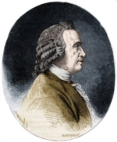 フランスの博物学者、ルイ・ジャン・マリー・ドーバントン（Louis Jean Marie Daubenton, dit Daubenton）の肖像画。 作： アーティスト不明