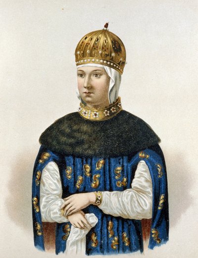 マリア・イリイニチナ・ミロスラフスカイア（1625-1669）の肖像（リトグラフ） 作： Artist Unknown