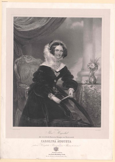 バイエルン王女（1792-1873）カロリーネ 作： Artist Unknown