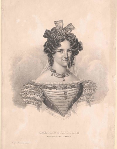 バイエルン王女（1792-1873）カロリーネ 作： Artist Unknown