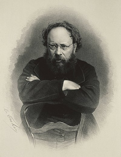 プルードン、ピエール＝ジョゼフ（1809-1865）。フランスの社会主義理論家、経済学者。文献目録 作： Artist Unknown