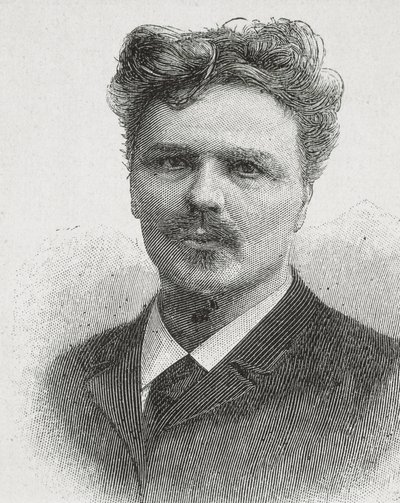 ストリンドベリ、アウグスト（1849-1912）。アウグスト・ストリンドベリの肖像。エングレーヴィング。 作： Artist Unknown