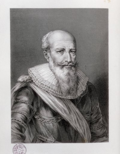 サリー（SULLY, Maximilian of Bethune）公爵（1560-1641）。イギリスの政治家。エッチング。スペイン.カタロニア.バルセロナ.カタルーニャ図書館 作： Artist Unknown
