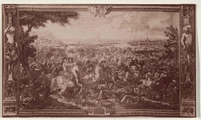 ウィーン王宮の「リッターシュトゥーベ」にある1683年のゴブラン織のタペストリーに描かれたウィーンのレリーフ 作： Artist Unknown