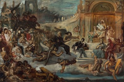 ヴィクトル・ユーゴーの神格化（油彩・キャンバス） 作： Artist Unknown