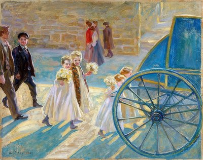 子供の葬式。 1909 作： Arturo Fittke
