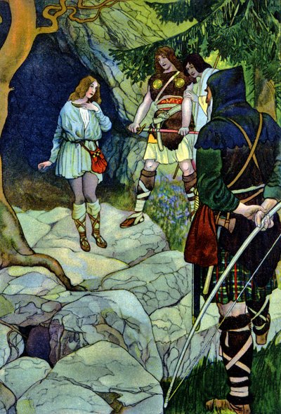 ウィリアム・シェイクスピアの戯曲『シンベリン』1880年頃（版画） 作： Artus Scheiner