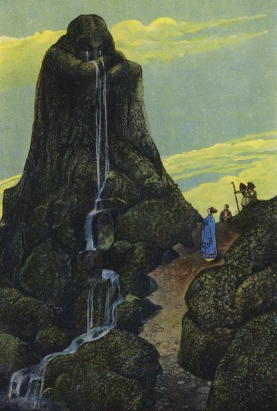 泣き岩に変身したナイオビ（カラーリトグラフ 作： Artus Scheiner
