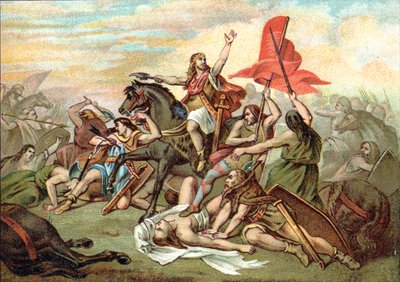 トルビアックの戦い（クローヴィスの改宗） 作： Ary (after) Scheffer