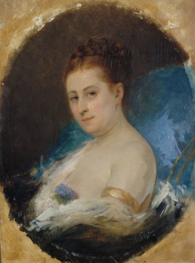 女優アデレード・リストーリの肖像画、1822～1906年、1857年頃。 作： Ary Arnold Scheffer