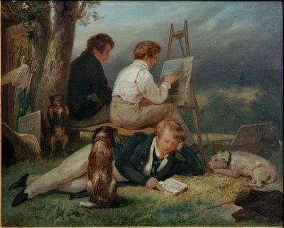 シェファー三兄弟のある風景 作： Ary Scheffer