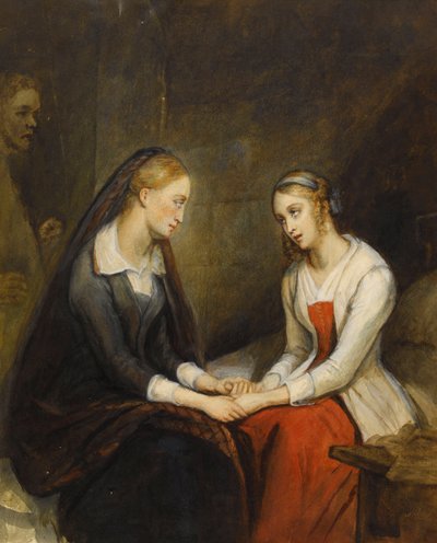 エフィーとジーニー・ディーンズ。 Walter Scott の The Heart of Mid-Lothian の後、19 世紀の第 1 四半期。 作： Ary Scheffer