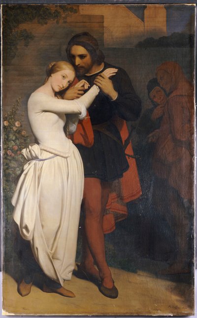 庭のファウストとマーガレット、1846 作： Ary Scheffer