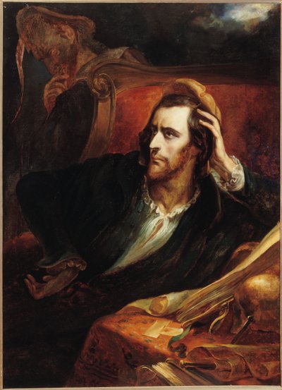 書斎のファウスト ファウストと息子の内閣、1848年頃。 作： Ary Scheffer