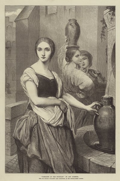 噴水でマーガレット 作： Ary Scheffer