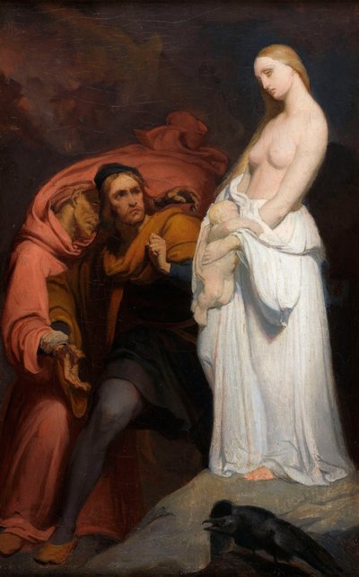 死んだ子供を抱くマルグリット、c. 1846年。 作： Ary Scheffer