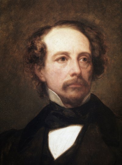 チャールズ・ディケンズ（イギリスの作家）の肖像（細部）（油彩・キャンバス 作： Ary Scheffer