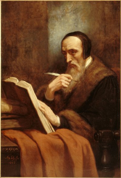 ジョン・カルバンの肖像 1509-1564, 1858. 作： Ary Scheffer