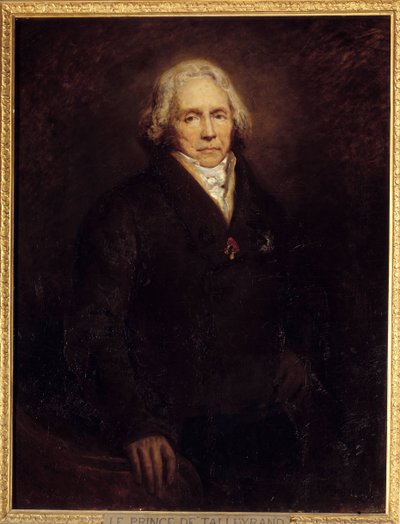フランスの政治家Charles Maurice de Talleyrand Perigord（またはTalleyrand-Perigord）の肖像。 作： Ary Scheffer