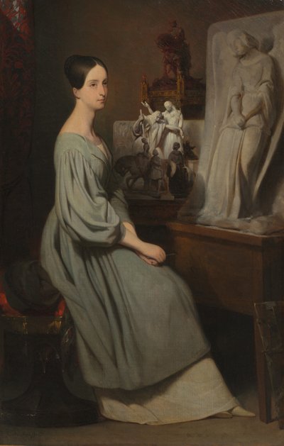 アトリエでのマリー・ドルレアン王女 作： Ary Scheffer