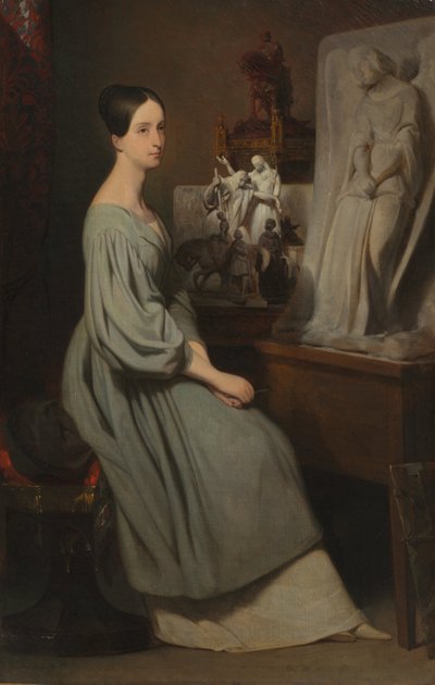 マリー・ドルレアン王女、アトリエにて 1838年頃（油彩・布地） 作： Ary Scheffer