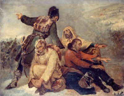 敗走した陸軍兵士 4 人、c. 1826年。 作： Ary Scheffer