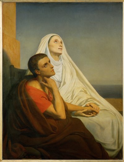 聖アウグスティヌスとその母、聖モニカ・・・。 作： Ary Scheffer