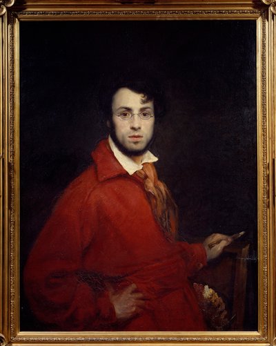 自画像「アーリー・シェファー（1795-1858）の絵画 1830年 日。1,18x0,9 m グルノーブル、ミュゼ・デ・ボザール 作： Ary Scheffer