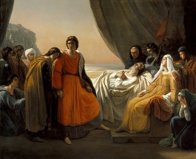 セントルイスの死、c。 1817 作： Ary Scheffer